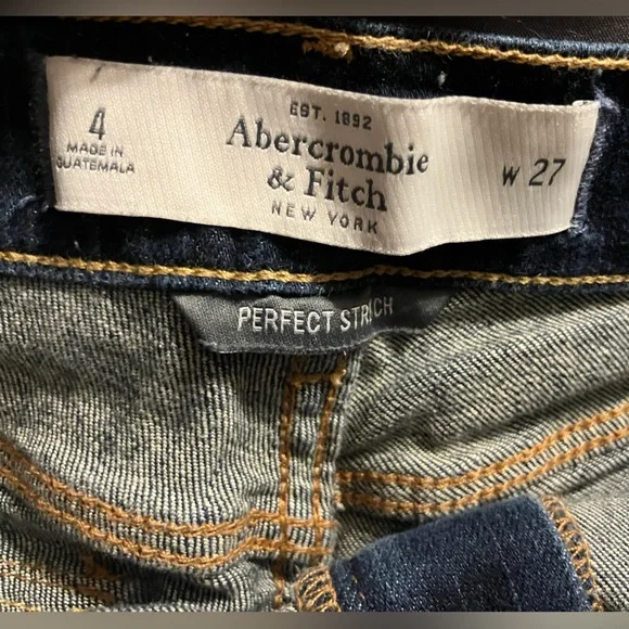 Abercrombie & Fitch Dark Blue Jean Shorts - Picture 3 of 4